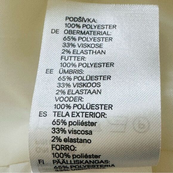 H&M Chic Women's SZ 10 Blazer Jacket Front Faux Pockets Lined Open Style Stretch - Picture 13 of 14